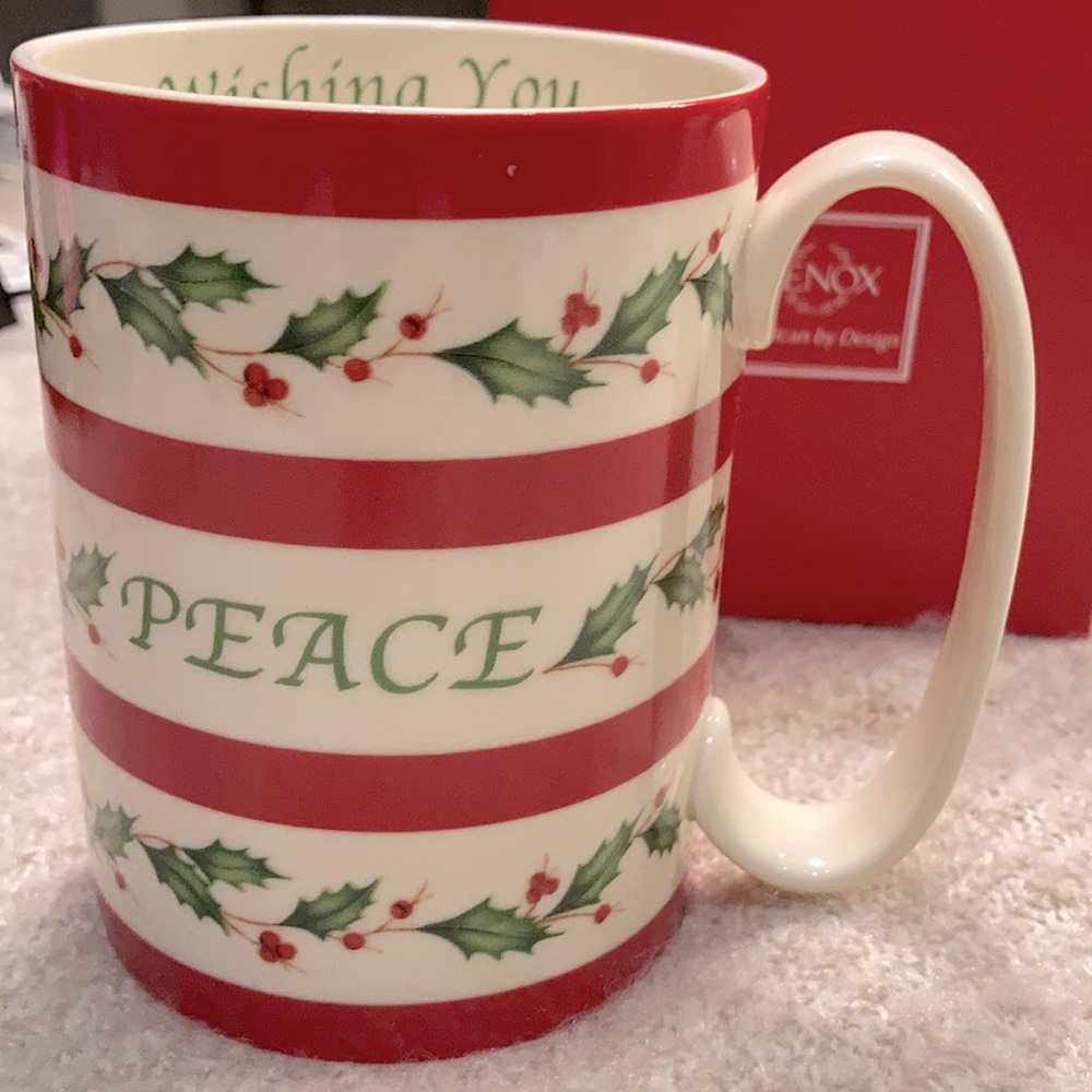 Lenox China Holiday Wishes Mug New